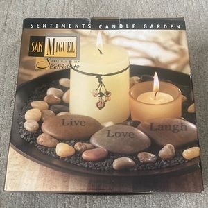 Brand new candle garden with Live Laugh Love
